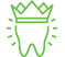 Animated tooth wearing a crown icon